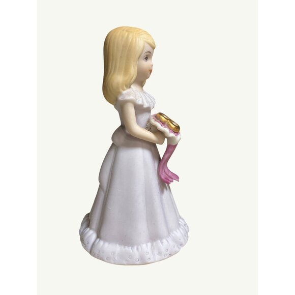 Enesco Growing Up Birthday Girls Figurine Blonde Girl Holding Number 8 - Picture 3 of 10